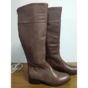 Sole Bound By Baretraps Dreia Womens Brush Brown Leather Knee-High Boots Size 9M